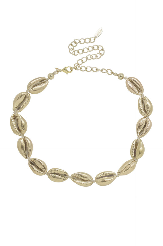 18kt Gold Plated Cowrie Shell Necklace